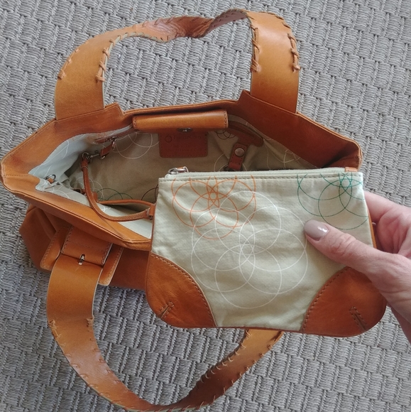 EUC Franklin Covey Camel Colored Leather Purse - Picture 4 of 7